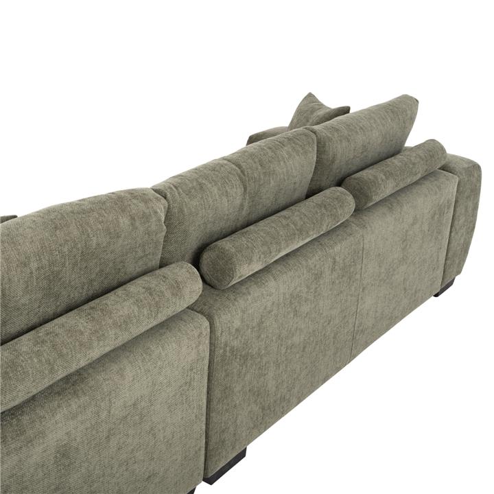 CORNER SOFA (RIGHT) COVEN HM3266.04R GREEN FABRIC 298x102-208x85Hcm.