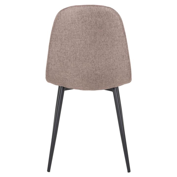 DINING CHAIR LEONARDO HM00100.28 DARK BEIGE FABRIC & BLACK METAL LEGS 42x49,5x89Hcm.