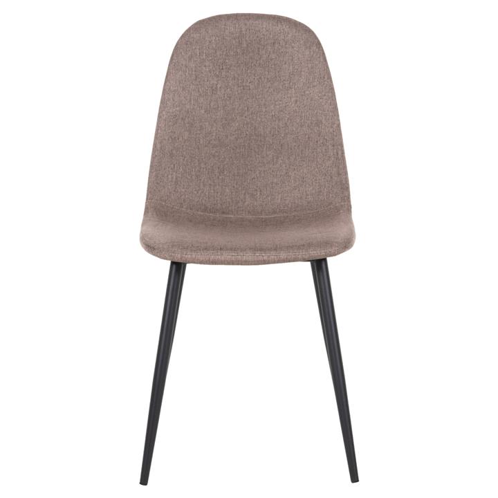 DINING CHAIR LEONARDO HM00100.28 DARK BEIGE FABRIC & BLACK METAL LEGS 42x49,5x89Hcm.