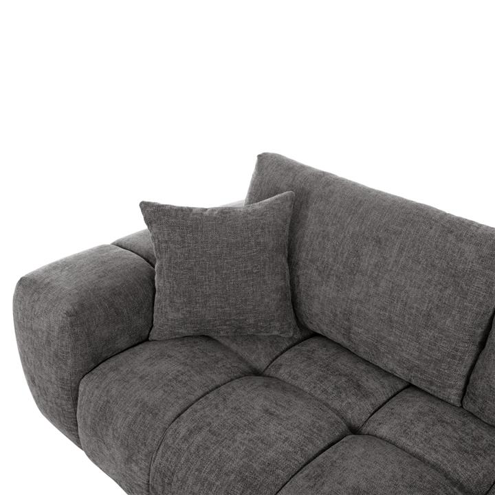 CORNER SOFA (RIGHT) COVEN HM3266.03R DARK GREY FABRIC 298x102-208x85Hcm.