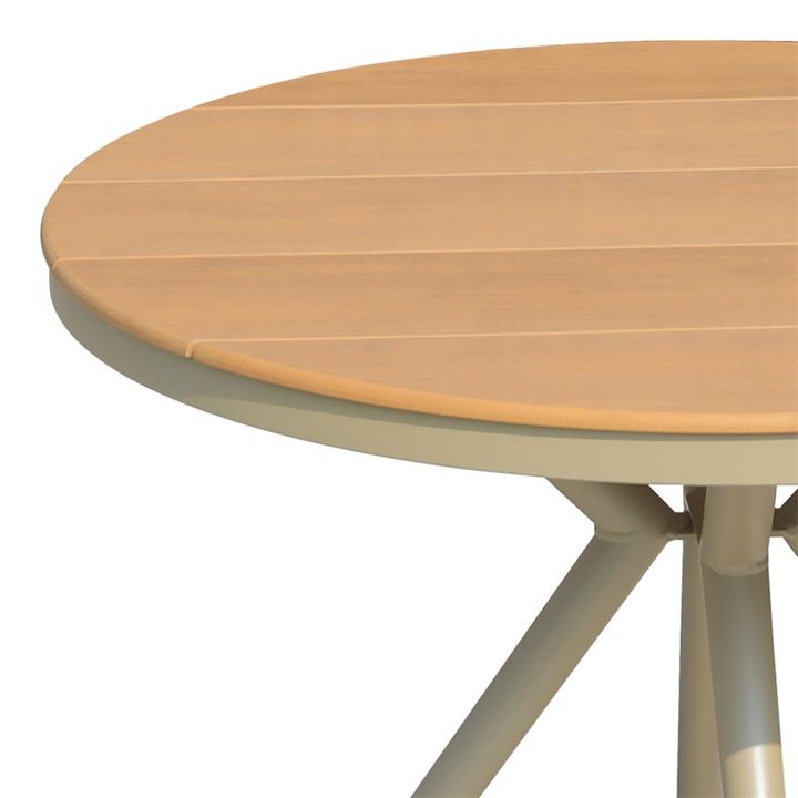 Hilly pakoworld plywood and pp champagne table D100x75cm