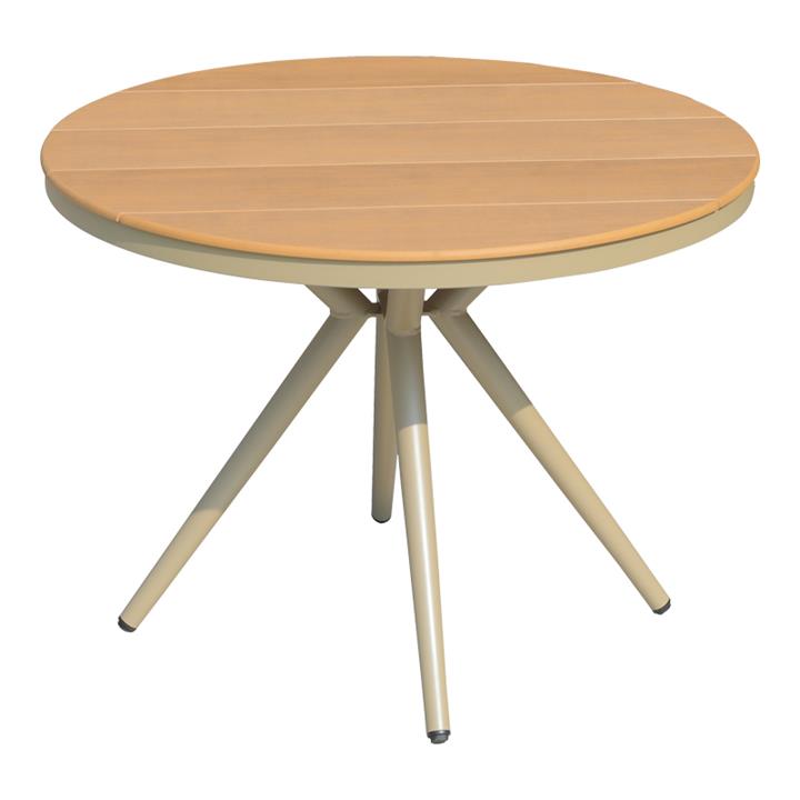 Hilly pakoworld plywood and pp champagne table D100x75cm