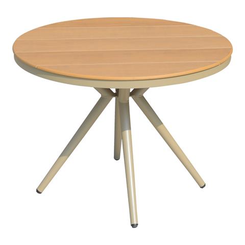 Hilly pakoworld plywood and pp champagne table D100x75cm