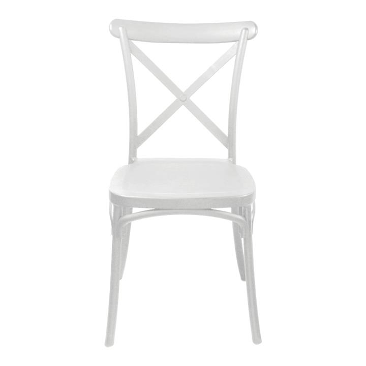 Crossie pakoworld pp chair in white shade 38x46.5x82cm