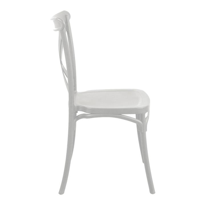 Crossie pakoworld pp chair in white shade 38x46.5x82cm