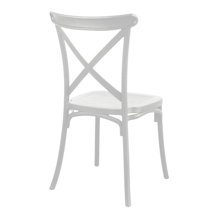 Crossie pakoworld pp chair in white shade 38x46.5x82cm