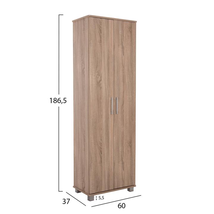 SHOE CABINET CLUSE HM2403.20 MELAMINE IN SONAMA OAK COLOR 60Χ37Χ186,5Hcm.