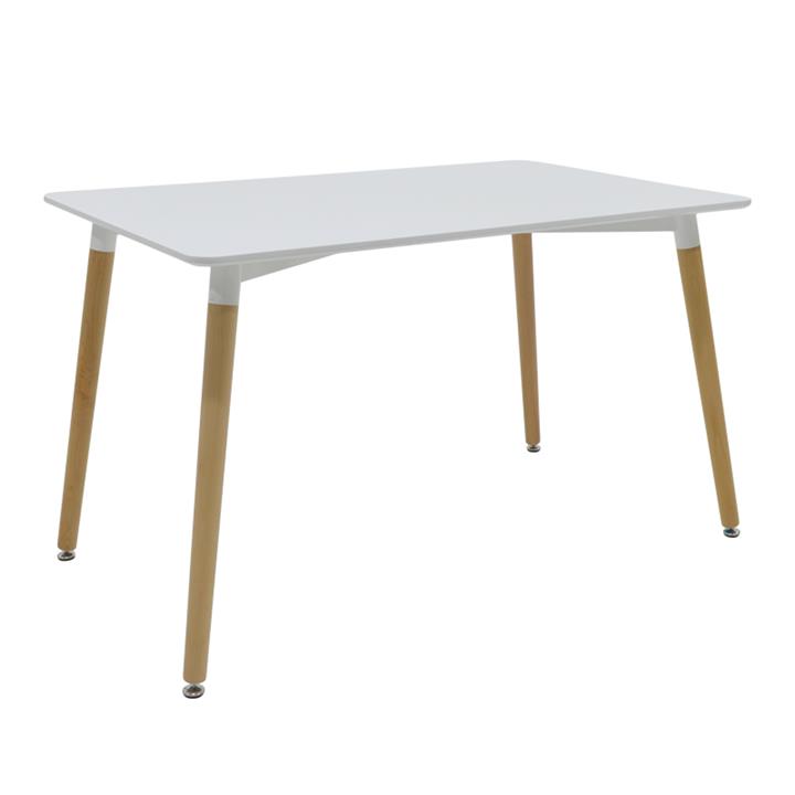 Aurora-Natali pakoworld dining table set of 5 pp-mdf in white-natural color 120x80x76cm