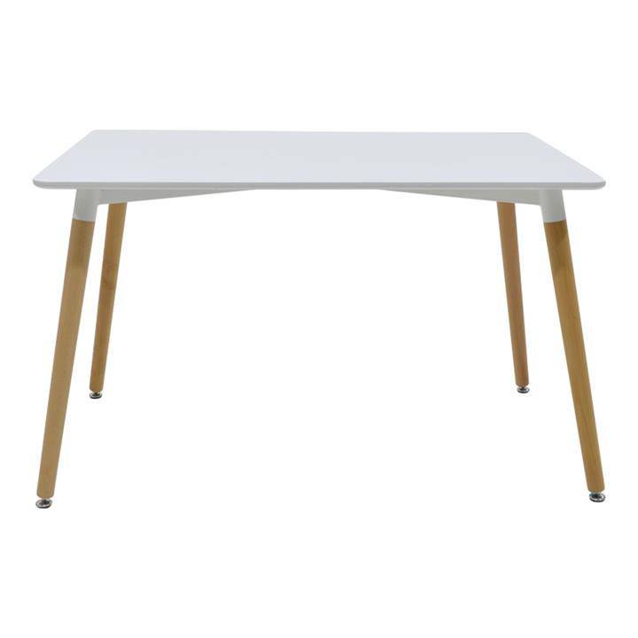 Aurora-Natali pakoworld dining table set of 5 pp-mdf in white-natural color 80x80x76cm