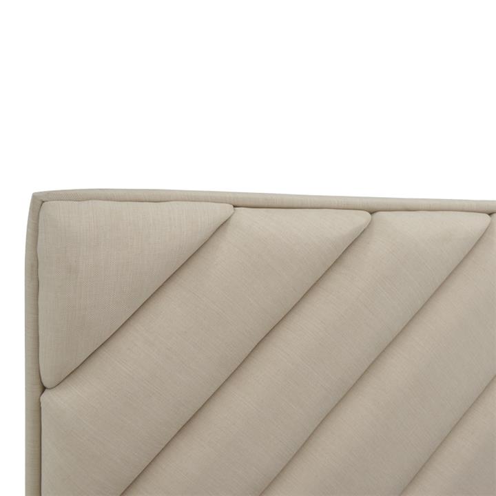 Tito pakoworld double bed with storage space fabric in cream shade 160x200cm