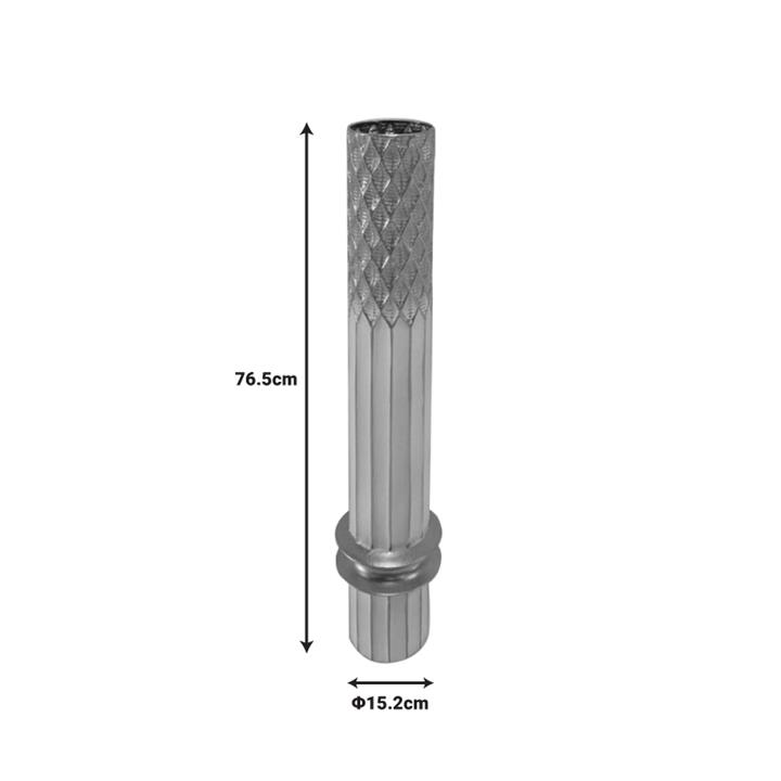 Διακοσμητικό βάζο Bruna Inart μέταλλο σε χρυσή και λευκή απόχρωση Φ15.2x76.5εκ