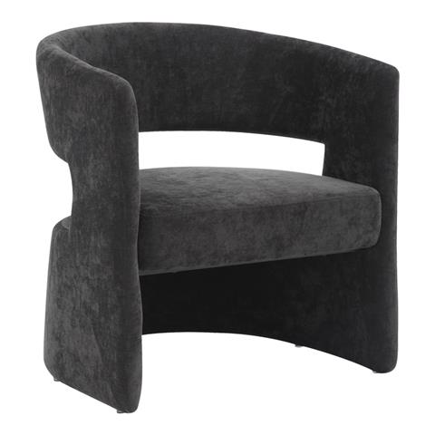 Armchair Leicy pakoworld fabric in black shade 69x63x76.5cm