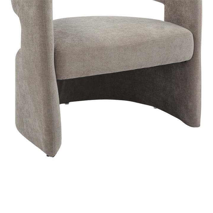 Leicy pakoworld fabric armchair in gray-beige shade 69x63x76.5cm