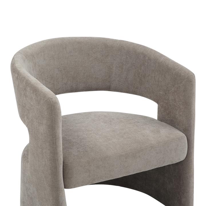 Leicy pakoworld fabric armchair in gray-beige shade 69x63x76.5cm