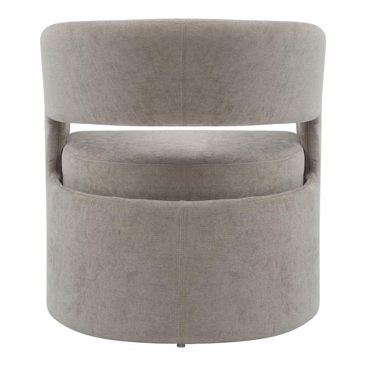 Leicy pakoworld fabric armchair in gray-beige shade 69x63x76.5cm