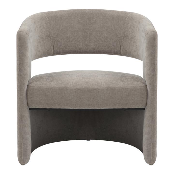 Leicy pakoworld fabric armchair in gray-beige shade 69x63x76.5cm