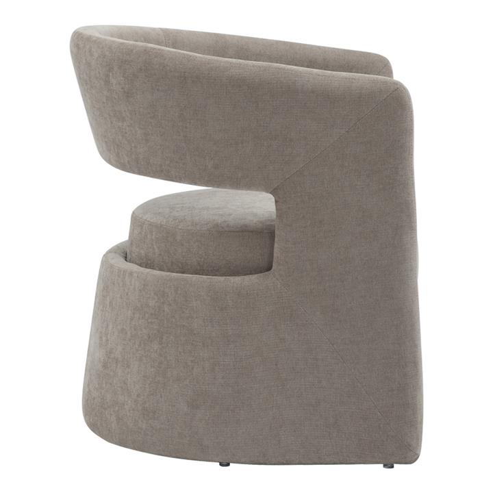 Leicy pakoworld fabric armchair in gray-beige shade 69x63x76.5cm