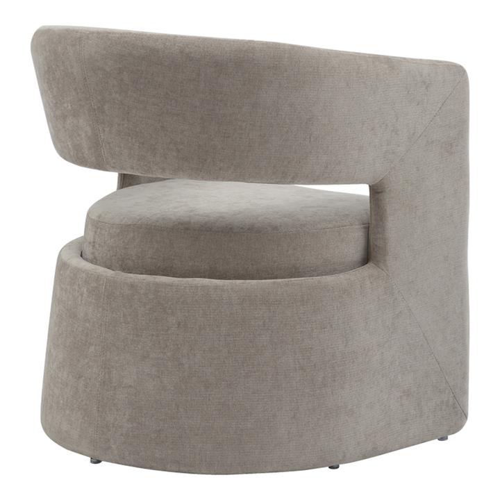 Leicy pakoworld fabric armchair in gray-beige shade 69x63x76.5cm