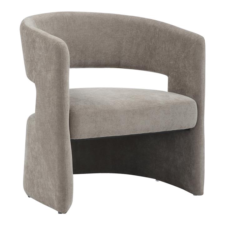 Leicy pakoworld fabric armchair in gray-beige shade 69x63x76.5cm