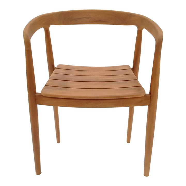 Armchair Noody pakoworld teak wood in natural shade 62x55x75cm