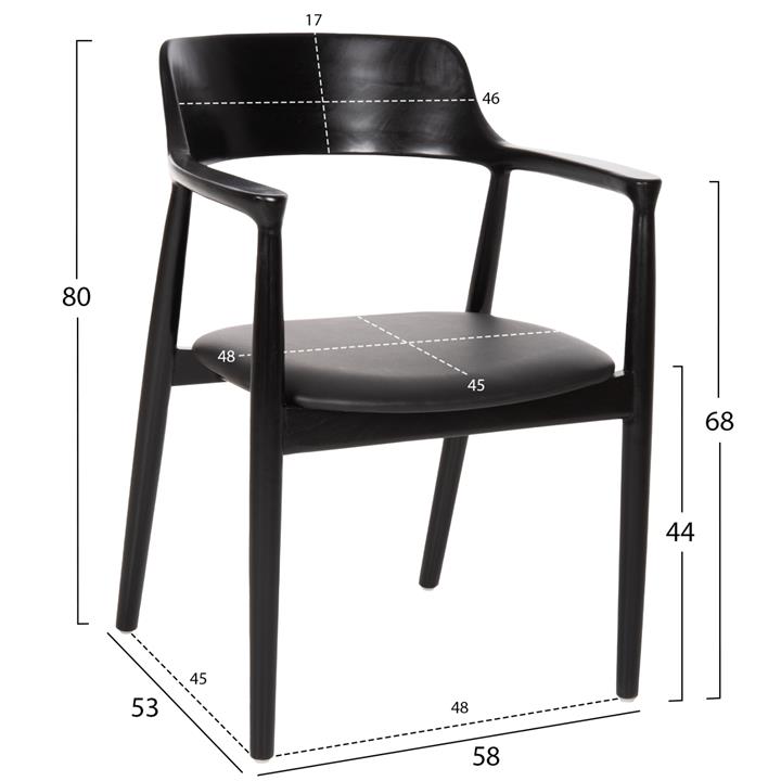 ΣΕΤ ΤΡΑΠΕΖΑΡΙΑΣ 5ΤΜΧ KINGSLEY HM21075.02 ΣΤΡΟΓΓΥΛΟ ΤΡΑΠΕΖΙ Φ120εκ.& 4 ΚΑΡΕΚΛΕΣ-ΜΑΥΡΟ