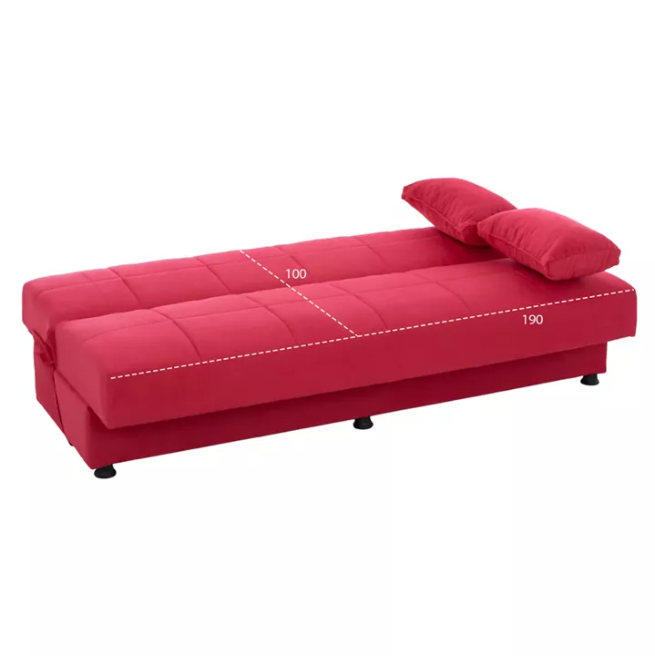 Sofa/Bed 3 seater Ege 1208 Fuchsia HM3067.04 192x74x82 cm