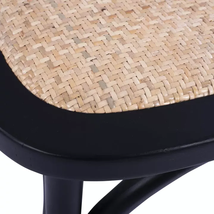 Wooden chair Vienna type Aliyah Stackable from beech wood black matte HM8644.02 45x54x89 cm