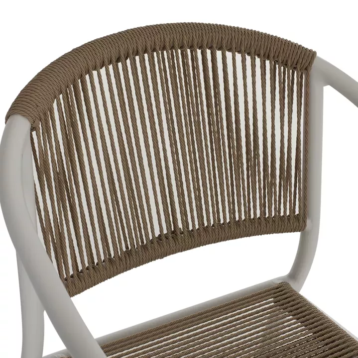 ΠΟΛΥΘΡΟΝΑ ΑΛΟΥΜΙΝΙΟΥ ΛΕΥΚΟ ΜΕ PE RATTAN WICKER HM5856.01 57x63x80Yεκ.