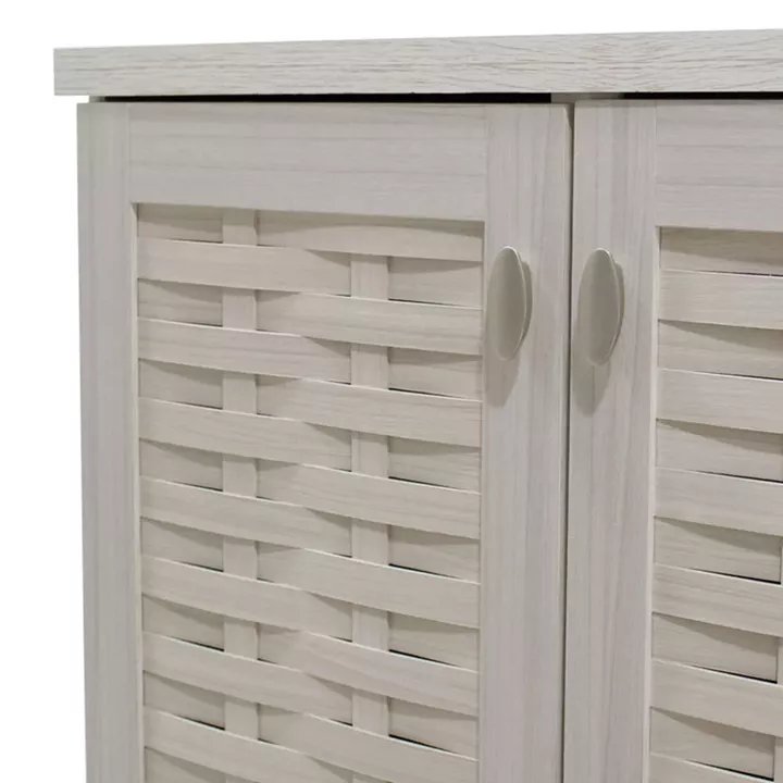 Shoe cabinet MANTAM pakoworld 12 pairs white-grey 78x40x92 cm