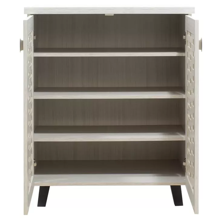 Shoe cabinet MANTAM pakoworld 12 pairs white-grey 78x40x92 cm