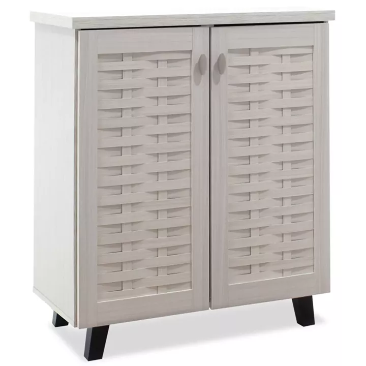 Shoe cabinet MANTAM pakoworld 12 pairs white-grey 78x40x92 cm