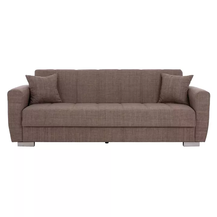 ΗΜ3240.02- 215x80x77cm, 3-seater sofabed, beige