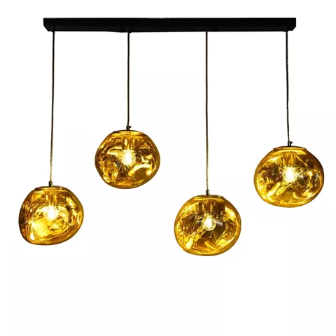 Ceiling light Vidro pakoworld E27 in gold color 60x15x80cm