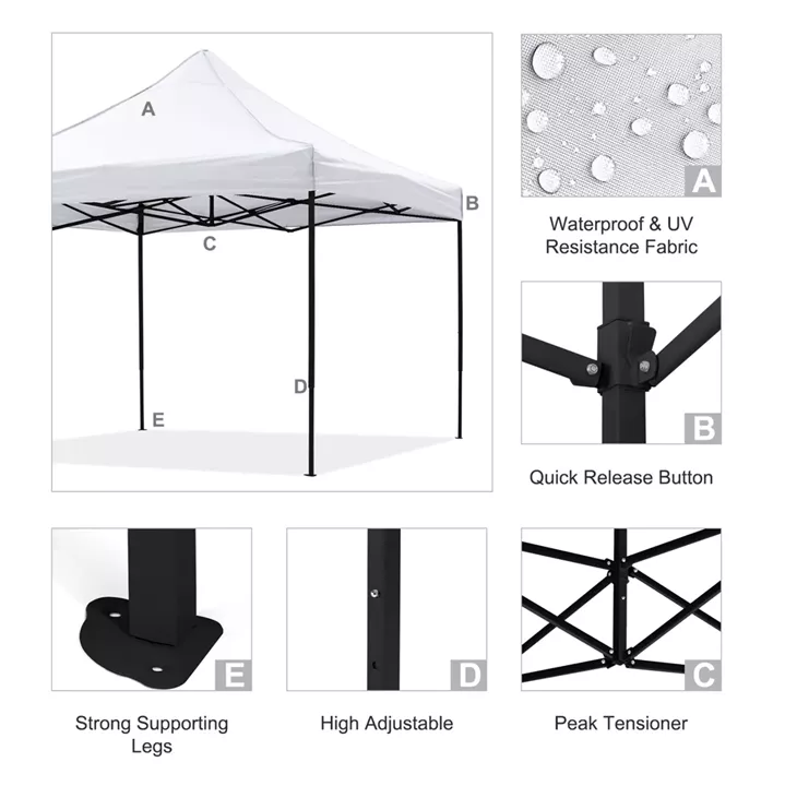 ΚΙΟΣΚΙ/GAZEBO MATTHEW HM6310 ΠΤΥΣΣΟΜΕΝΟ-ΣΚΕΛΕΤΟΣ ΜΕΤΑΛ.ΜΑΥΡΟΣ-ΛΕΥΚΟ ΥΦΑΣΜΑ 3x3x3,10Yμ