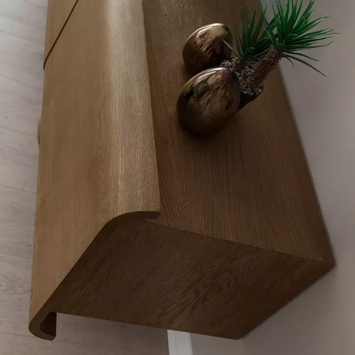 Artekko Asos Καφέ Έπιπλο Τηλεόρασης MDF (205x45x67)cm