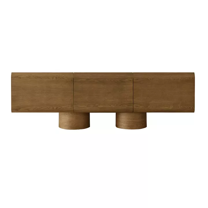 Artekko Asos Καφέ Έπιπλο Τηλεόρασης MDF (205x45x67)cm