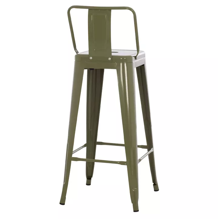 ΣΚΑΜΠΟ BAR ME ΠΛΑΤΗ ΜΕΤΑΛΛΙΚΟ MELITA-PRO HM8643.43 DARK OLIVE GREEN 42x42x100Υεκ.