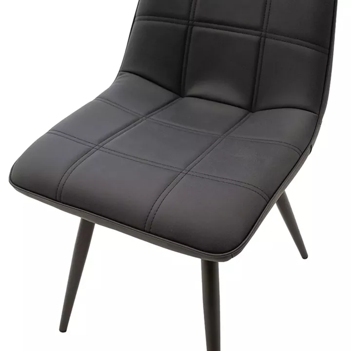 Chair Nely pakoworld metal dark grey pu black