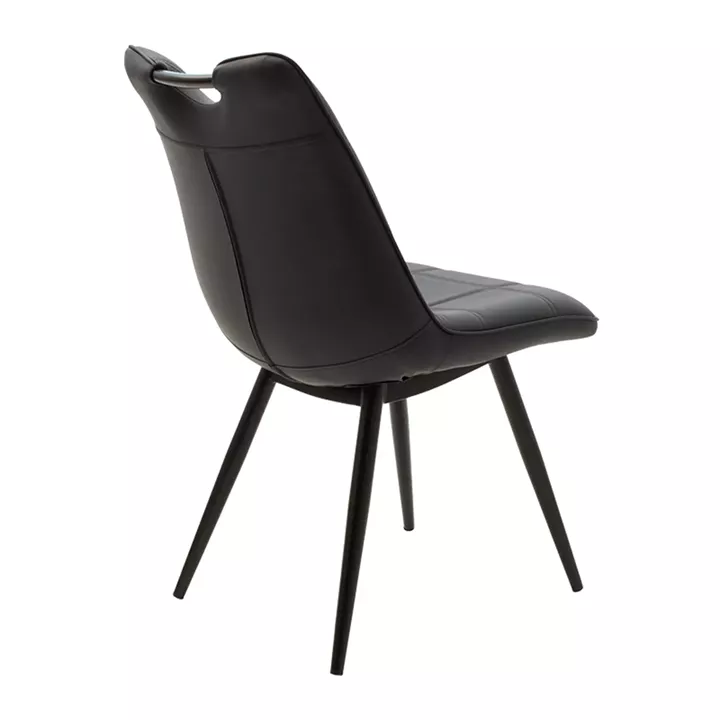 Chair Nely pakoworld metal dark grey pu black