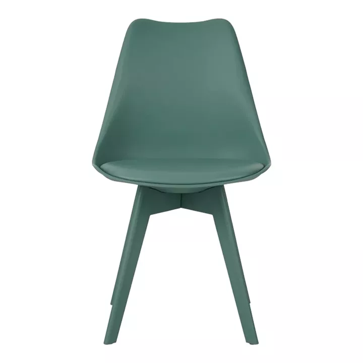 Chair Gaston I pakoworld PP-PU in green color 53.5x48.5x81.5cm