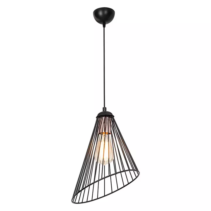 Ceiling light PWL-1192 pakoworld Ε27 black metal D24x83cm