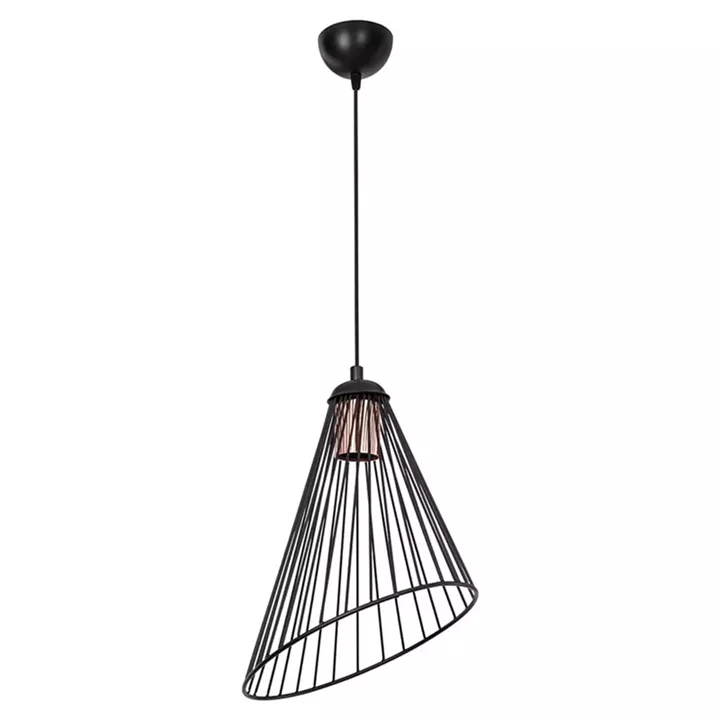 Ceiling light PWL-1192 pakoworld Ε27 black metal D24x83cm