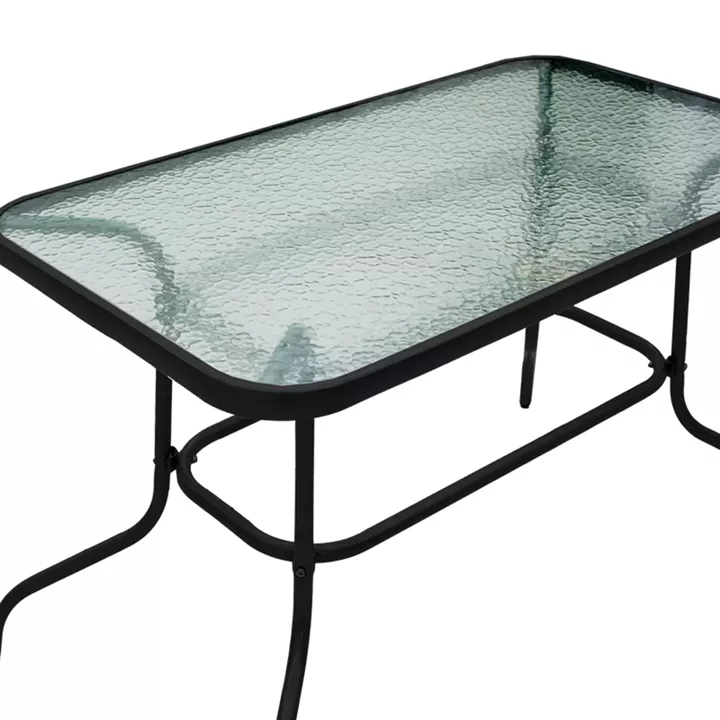 Valor pakoworld table metal black-glass 110x60x70cm