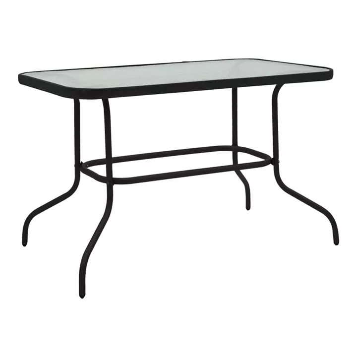 Valor pakoworld table metal black-glass 110x60x70cm