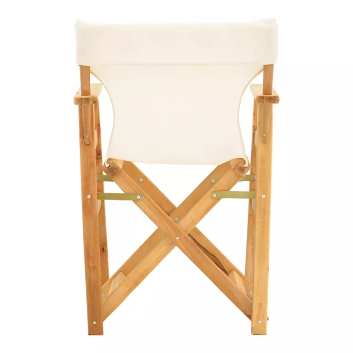 Kompa pakoworld director's chair, solid beech wood, natural - Nexus ecrou fabric