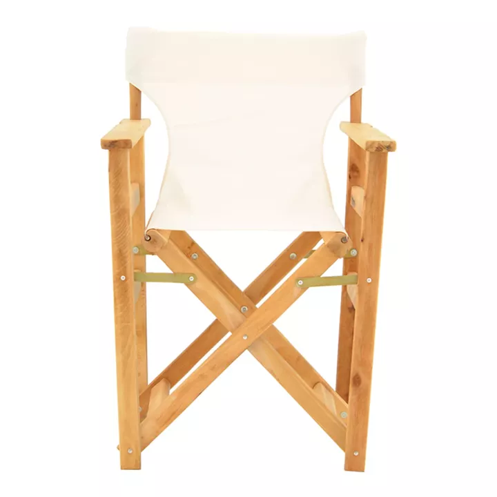 Kompa pakoworld director's chair, solid beech wood, natural - Nexus ecrou fabric