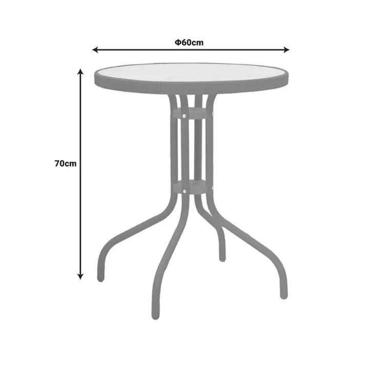 Watson pakoworld table metal champagne-glass D60x70cm