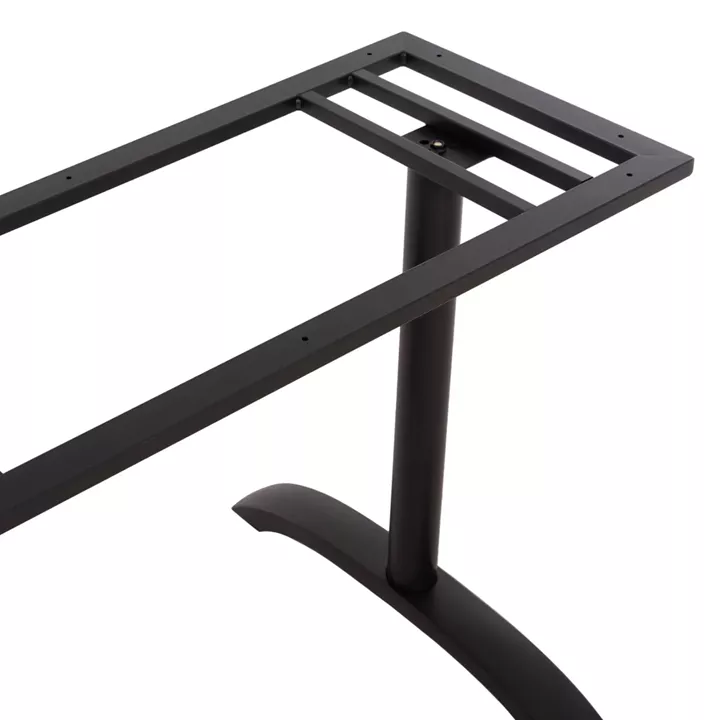 BASE FOR TABLE HM461.11 METAL DOUBLE IN MATTE BLACK WITH HEIGHT ADJUSTERS 100Χ40Χ73Hcm.