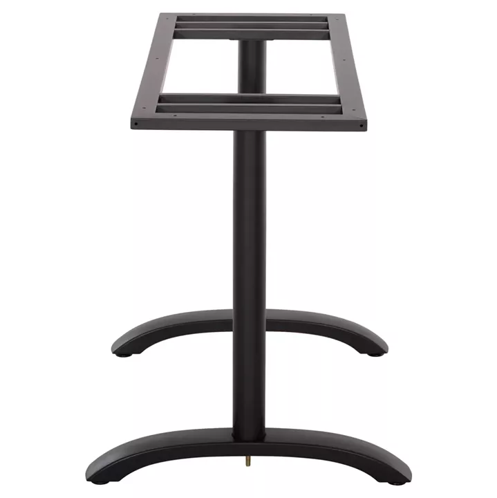 BASE FOR TABLE HM461.11 METAL DOUBLE IN MATTE BLACK WITH HEIGHT ADJUSTERS 100Χ40Χ73Hcm.