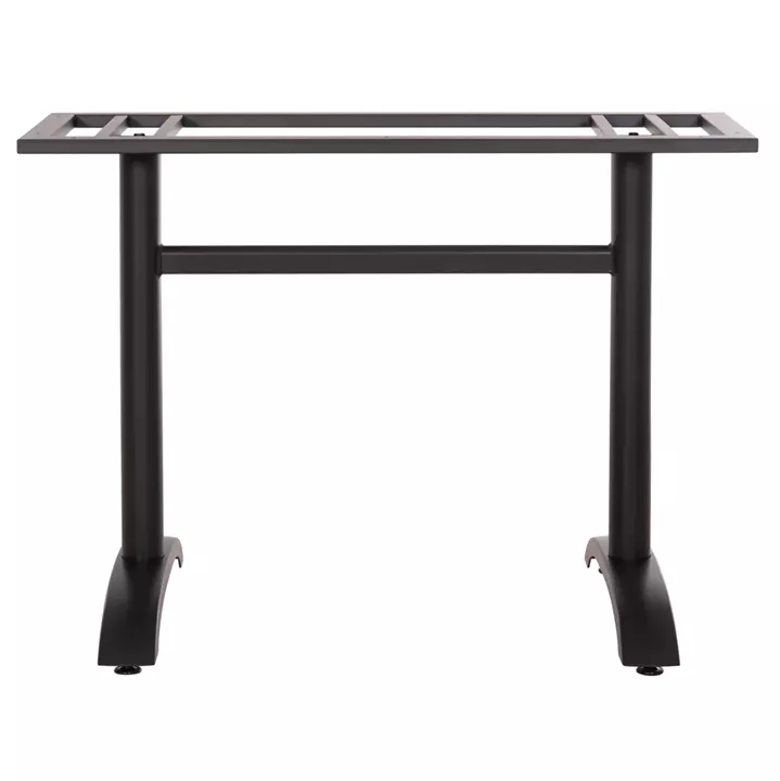 BASE FOR TABLE HM461.11 METAL DOUBLE IN MATTE BLACK WITH HEIGHT ADJUSTERS 100Χ40Χ73Hcm.